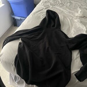 Gymshark Luxe Hoodie Black White Full Zip Up Fitness Gym Men’s Size M